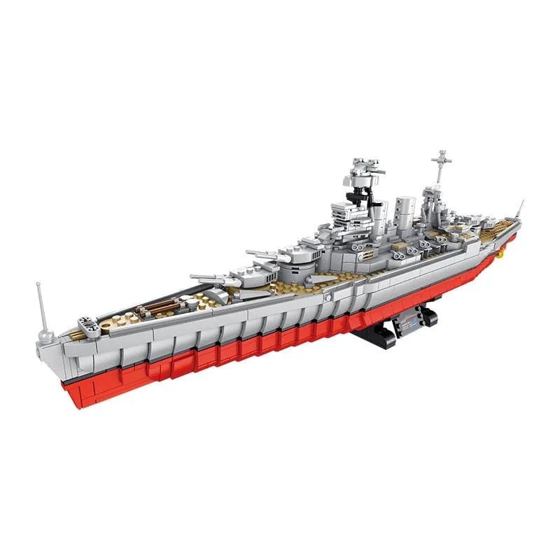 MOC Military USS Hood Battleship WW2 Warship Bricks Toys Lego ...