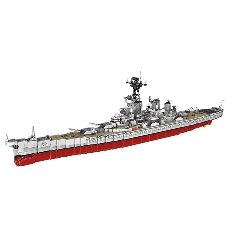 Military MOC USS Missouri Cruiser Warship Bricks Lego-Compatible ...